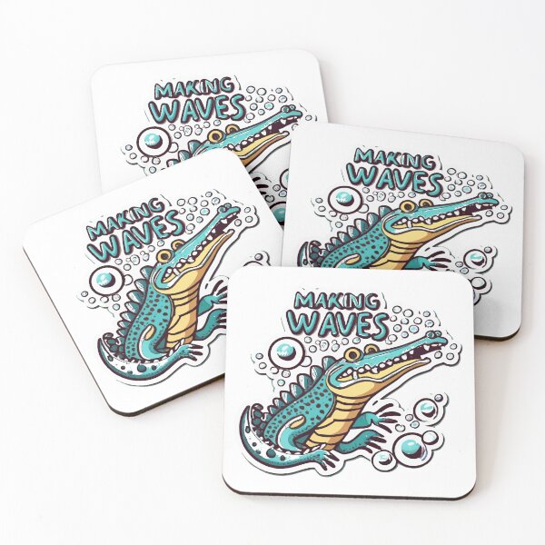 Item preview, Watercolor Alligator Making Waves Artistic Design designed and sold by NiftyWrx.