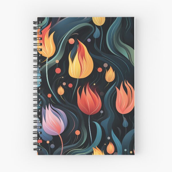 Item preview, Tulip Tile 20: Goblet of Springtime Sunshine in a Blooming Rainbow of Spiraling Blooms designed and sold by TheBrainArt.