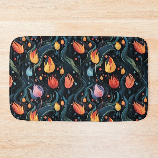 Item preview, Tulip Tile 20: Goblet of Springtime Sunshine in a Blooming Rainbow of Spiraling Blooms designed and sold by TheBrainArt.