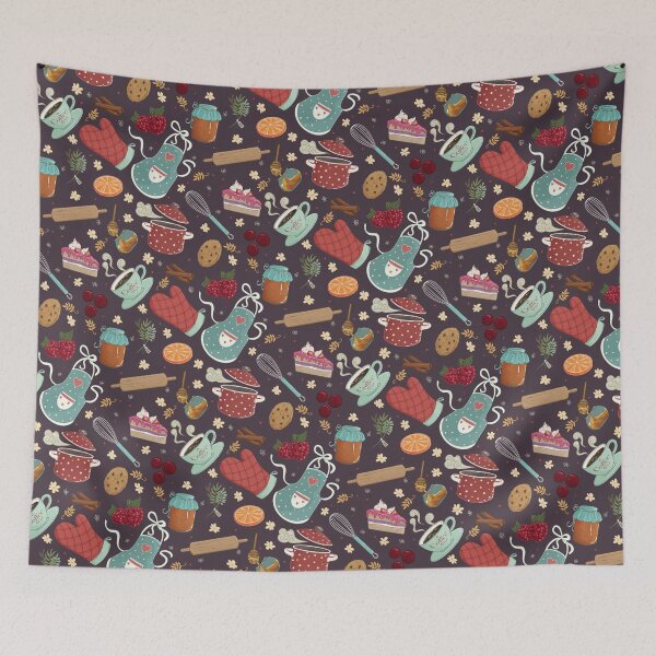 Item preview, Delicious Food Kitchen Pattern designed and sold by klaudiasacher.