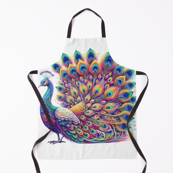 Item preview, Vivid Splendor Colorful Peacock Portrait designed and sold by FunArt4Everyone.
