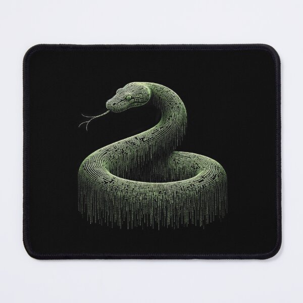 Item preview, Matrix Serpent: The Algorithmic Essence of Python designed and sold by TuringTacoTales.