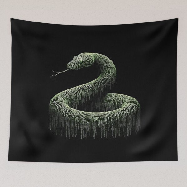 Item preview, Matrix Serpent: The Algorithmic Essence of Python designed and sold by TuringTacoTales.