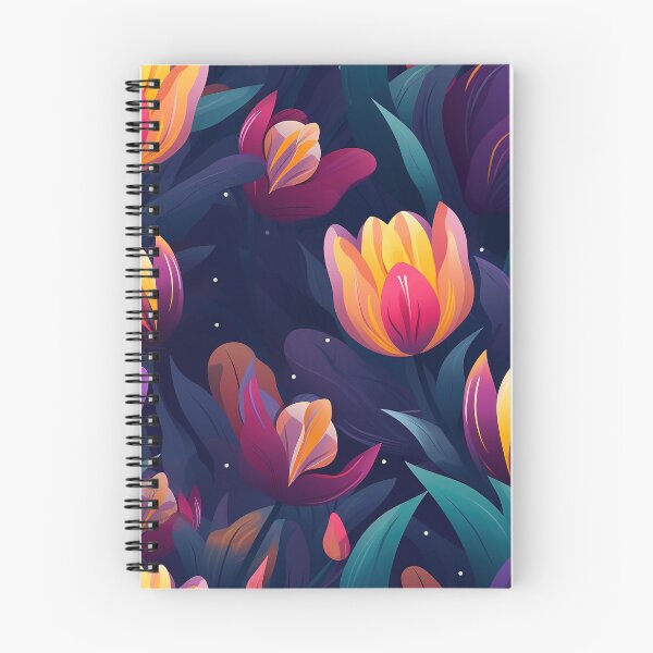 Item preview, Tulip Tile 22: Goblet of Springtime Sunshine in a Blooming Rainbow of Spiraling Blooms designed and sold by TheBrainArt.