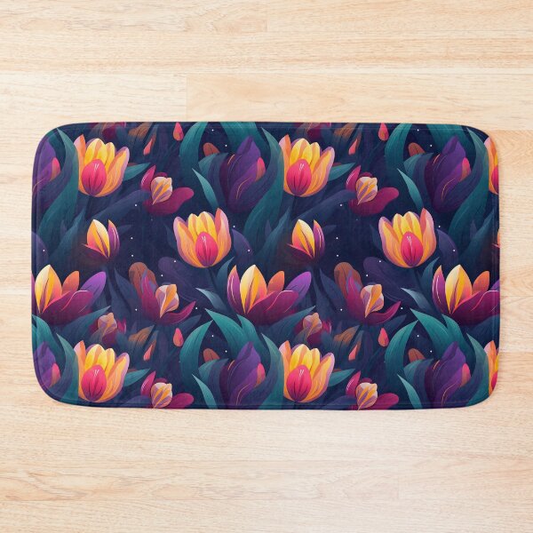 Item preview, Tulip Tile 22: Goblet of Springtime Sunshine in a Blooming Rainbow of Spiraling Blooms designed and sold by TheBrainArt.
