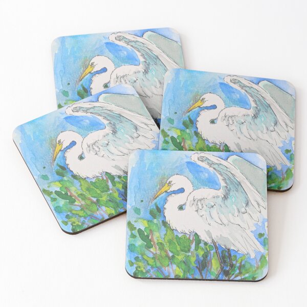 Item preview, great egret designed and sold by hallendrea.