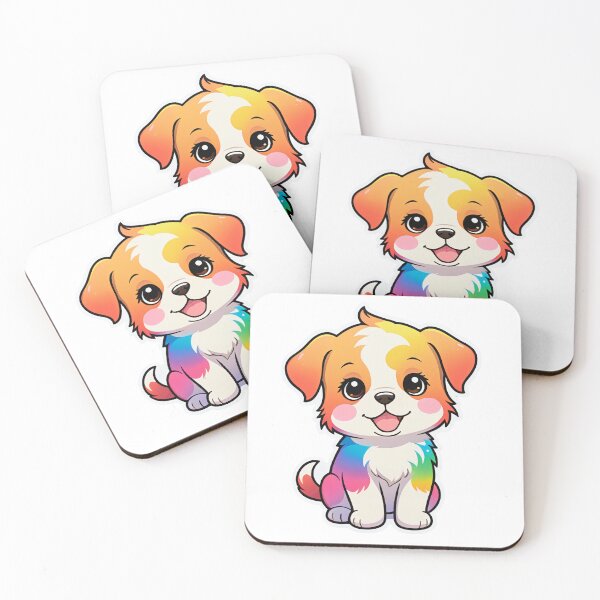 Item preview, Perro arcoiris feliz designed and sold by StickerStarSaga.