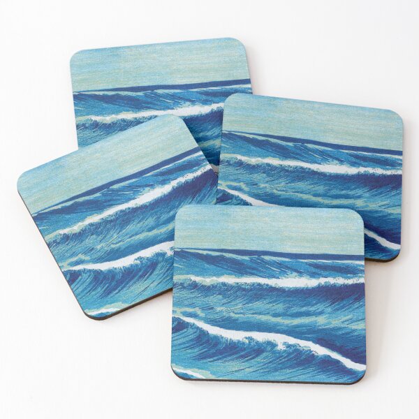 Item preview, Ocean waves vintage Japanese by Uehara Konen designed and sold by My Artprintz.