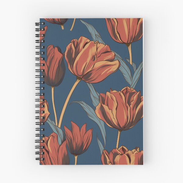 Item preview, Tulip Tile 23: Goblet of Springtime Sunshine in a Blooming Rainbow of Spiraling Blooms designed and sold by TheBrainArt.