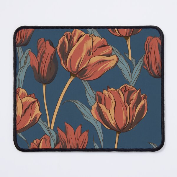 Item preview, Tulip Tile 23: Goblet of Springtime Sunshine in a Blooming Rainbow of Spiraling Blooms designed and sold by TheBrainArt.