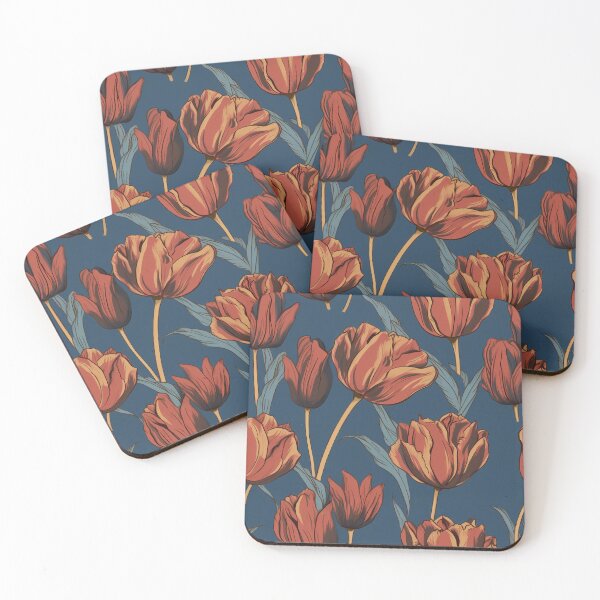 Item preview, Tulip Tile 23: Goblet of Springtime Sunshine in a Blooming Rainbow of Spiraling Blooms designed and sold by TheBrainArt.
