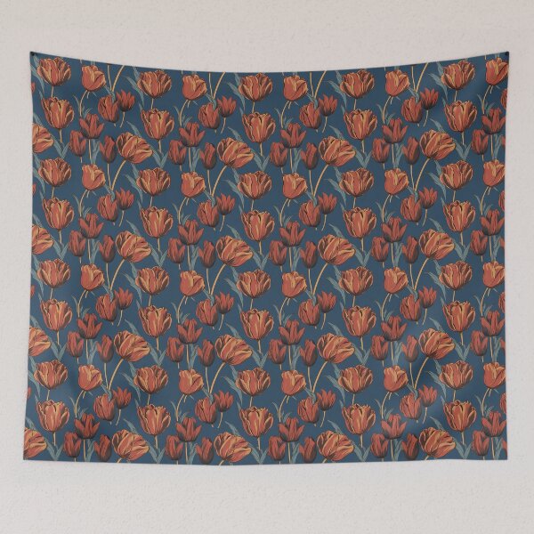 Item preview, Tulip Tile 23: Goblet of Springtime Sunshine in a Blooming Rainbow of Spiraling Blooms designed and sold by TheBrainArt.