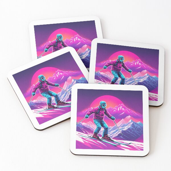 Item preview, Synthwave Skier  designed and sold by CharmStudio.