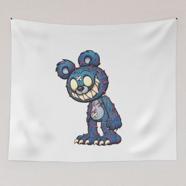 Item preview, Stitched blue teddy bear designed and sold by Yaso Store.