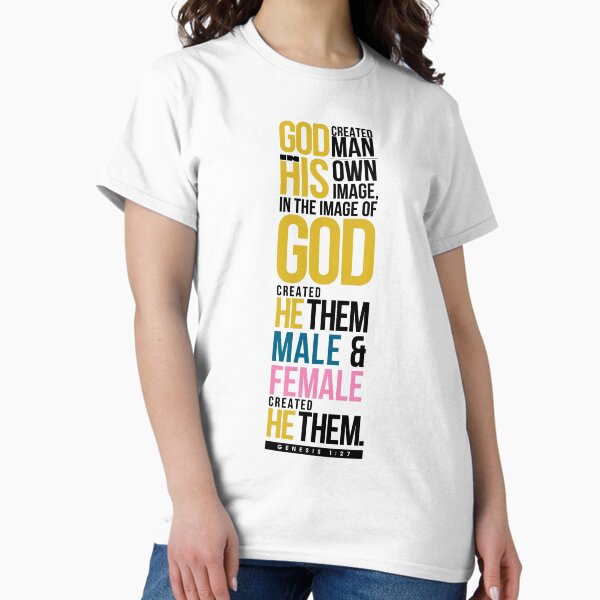 Vista previa del artículo con la obra «Génesis 1:27. Dios los Creó Varón y Hembra», diseñado y vendido por sos810.