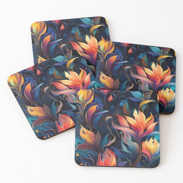 Item preview, Tulip Tile 25: Goblet of Springtime Sunshine in a Blooming Rainbow of Spiraling Blooms designed and sold by TheBrainArt.