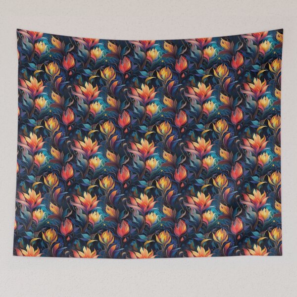 Item preview, Tulip Tile 25: Goblet of Springtime Sunshine in a Blooming Rainbow of Spiraling Blooms designed and sold by TheBrainArt.