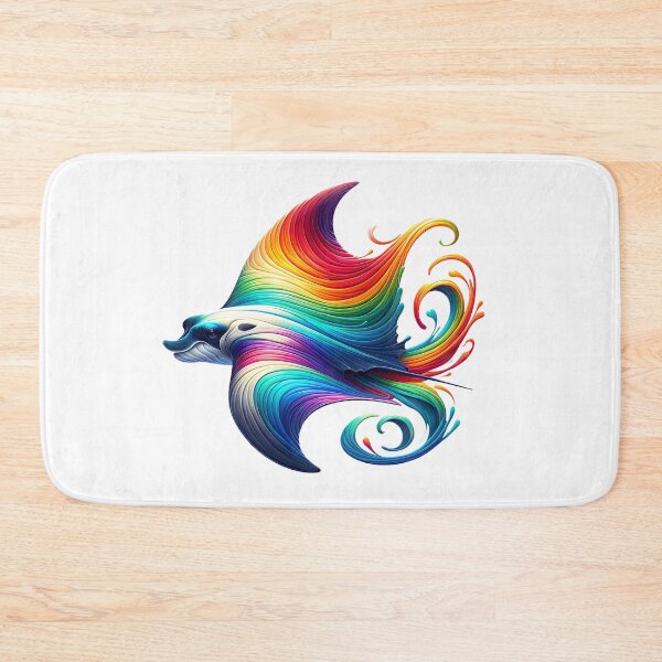 Item preview, Colorful Soaring Manta Ray Portrait designed and sold by FunArt4Everyone.