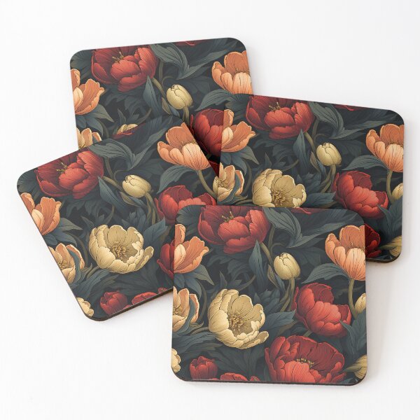 Item preview, Tulip Tile 26: Goblet of Springtime Sunshine in a Blooming Rainbow of Spiraling Blooms designed and sold by TheBrainArt.