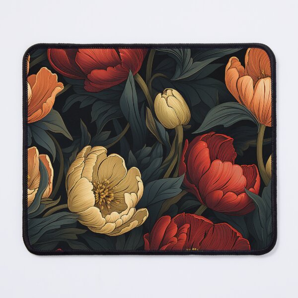Item preview, Tulip Tile 26: Goblet of Springtime Sunshine in a Blooming Rainbow of Spiraling Blooms designed and sold by TheBrainArt.
