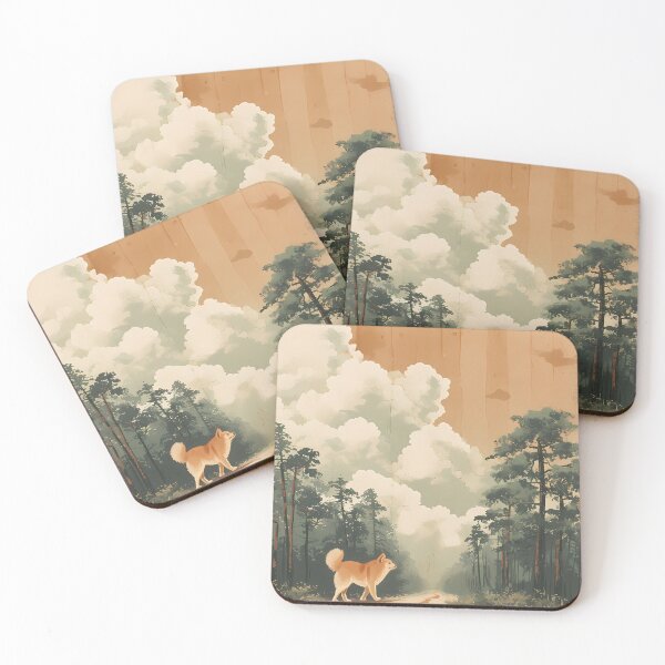 Item preview, Shiba Inu is walking down a trail designed and sold by sakurashorty.