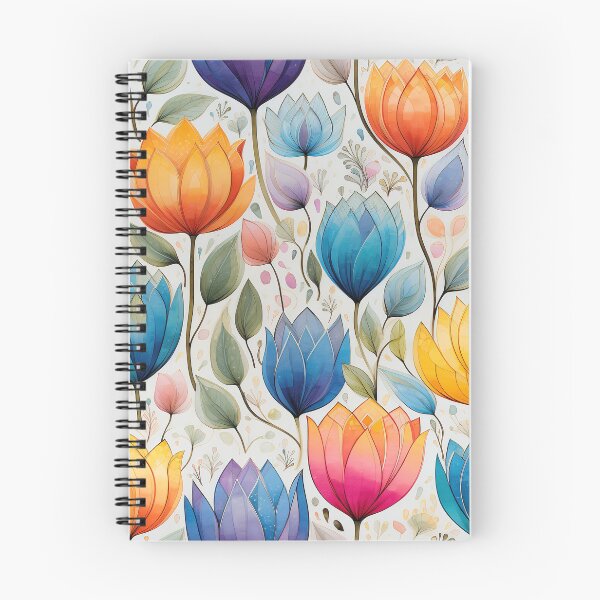 Item preview, Tulip Tile 27: Goblet of Springtime Sunshine in a Blooming Rainbow of Spiraling Blooms designed and sold by TheBrainArt.