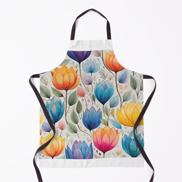 Item preview, Tulip Tile 27: Goblet of Springtime Sunshine in a Blooming Rainbow of Spiraling Blooms designed and sold by TheBrainArt.