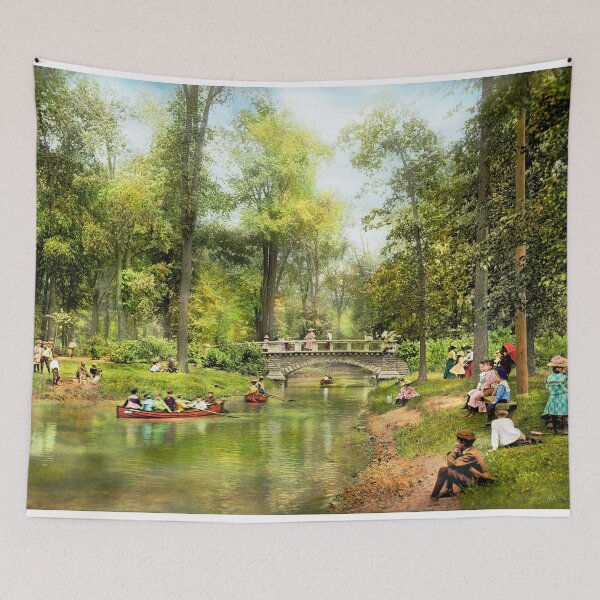 Item preview, City - Detroit, MI - Picnicking in the park 1905 designed and sold by Mike Savad Photography.