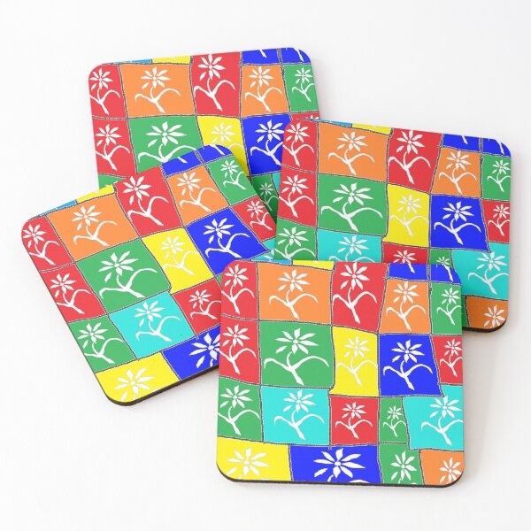Item preview, Flowers rainbow colour pop art  designed and sold by LowEndGraphics.