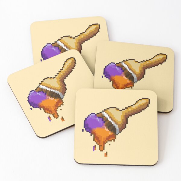 Item preview, Neopet Split Paint Brush Pixel Art designed and sold by AyrosArts.