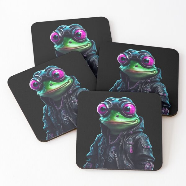 Item preview, Cyberpunk Frog, Funny Pink Eyes, Kawaii Cute designed and sold by Burn-Ego.