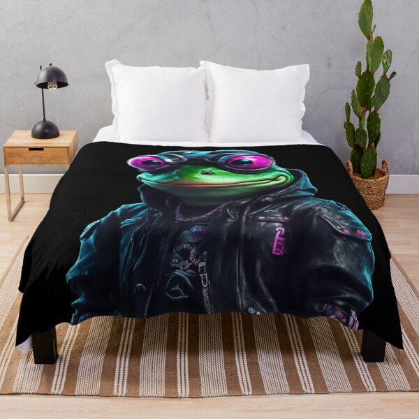 Item preview, Cyberpunk Frog, Funny Pink Eyes, Kawaii Cute designed and sold by Burn-Ego.