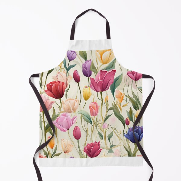 Item preview, Tulip Tile 28: Goblet of Springtime Sunshine in a Blooming Rainbow of Spiraling Blooms designed and sold by TheBrainArt.