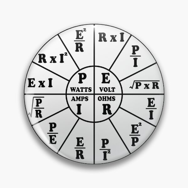 Item preview, Ohms Wheel Electrician Math formulas - Ohms Law designed and sold by ScienceCorner.