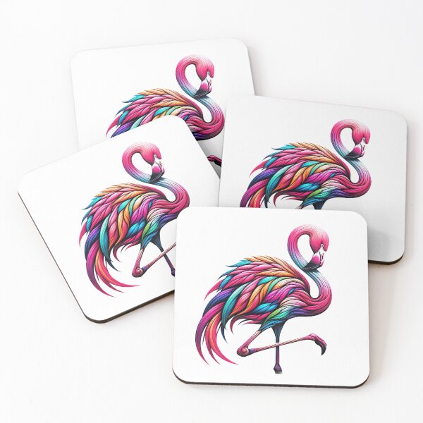 Item preview, Spectrum Serenade Colorful Flamingo Art designed and sold by FunArt4Everyone.