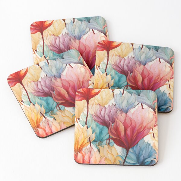 Item preview, Tulip Tile 29: Goblet of Springtime Sunshine in a Blooming Rainbow of Spiraling Blooms designed and sold by TheBrainArt.