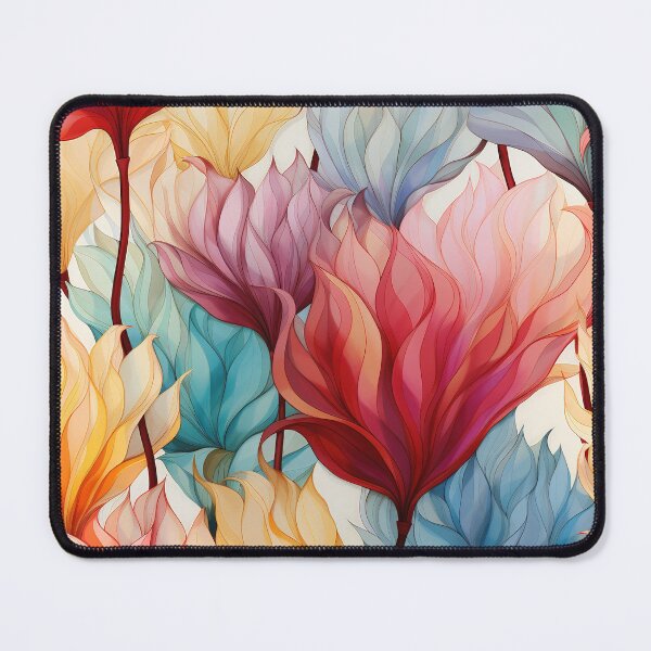 Item preview, Tulip Tile 29: Goblet of Springtime Sunshine in a Blooming Rainbow of Spiraling Blooms designed and sold by TheBrainArt.