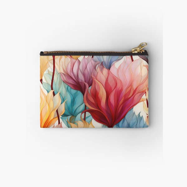 Item preview, Tulip Tile 29: Goblet of Springtime Sunshine in a Blooming Rainbow of Spiraling Blooms designed and sold by TheBrainArt.
