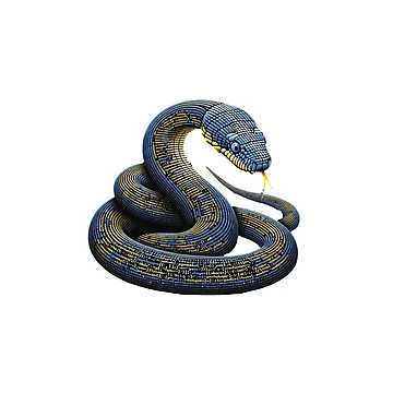 Artwork thumbnail, Code Constrictor: Python Language's Digital Essence by TuringTacoTales