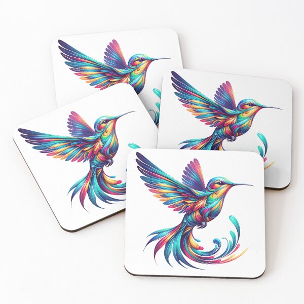 Item preview, Colorful Flutter Hummingbird Art Portrait designed and sold by FunArt4Everyone.