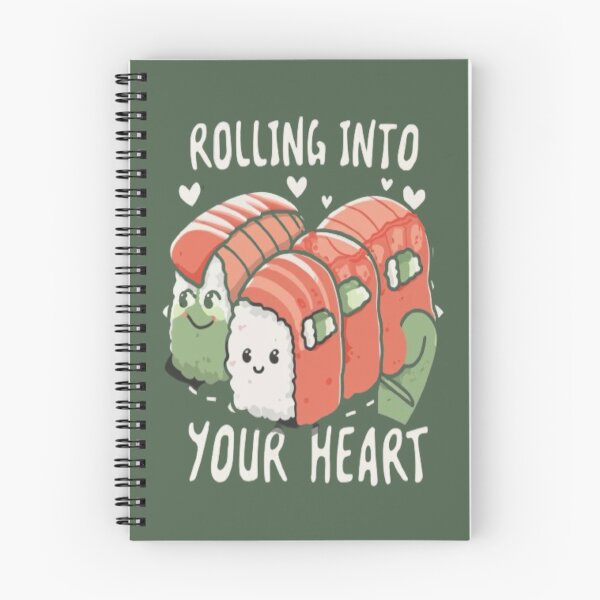 Item preview, Rolling into your heart Valentines Sushi design designed and sold by quotesdesignss.