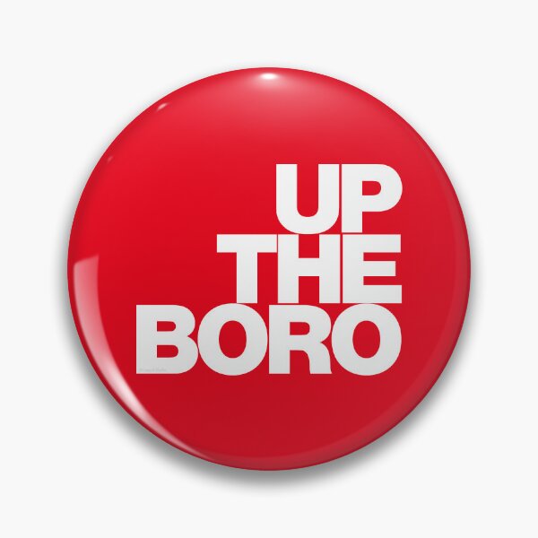 Item preview, Up The Boro - White on Red R designed and sold by Logo-A-GoGo.