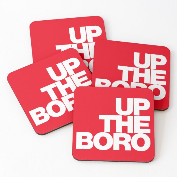 Item preview, Up The Boro - White on Red R designed and sold by Logo-A-GoGo.
