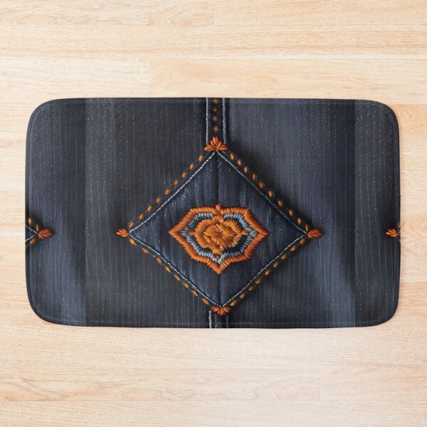 Item preview,  Jeans clothes, orange embroidered jeans 1 designed and sold by Kader101.