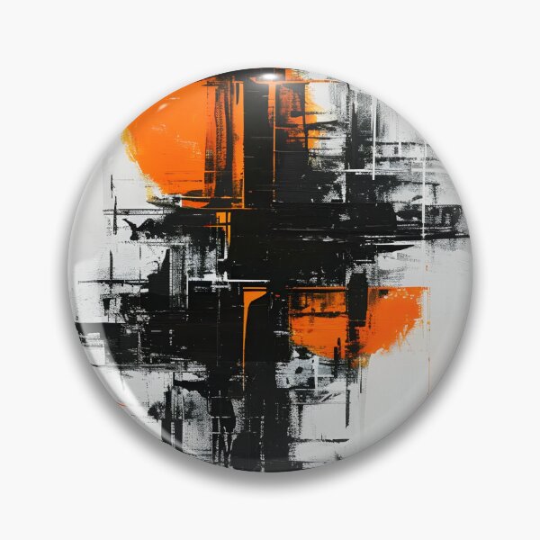 Item preview, Orange Pulse in Grayscale designed and sold by GodoAbstractArt.