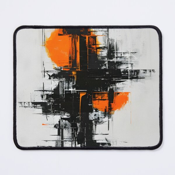 Item preview, Orange Pulse in Grayscale designed and sold by GodoAbstractArt.