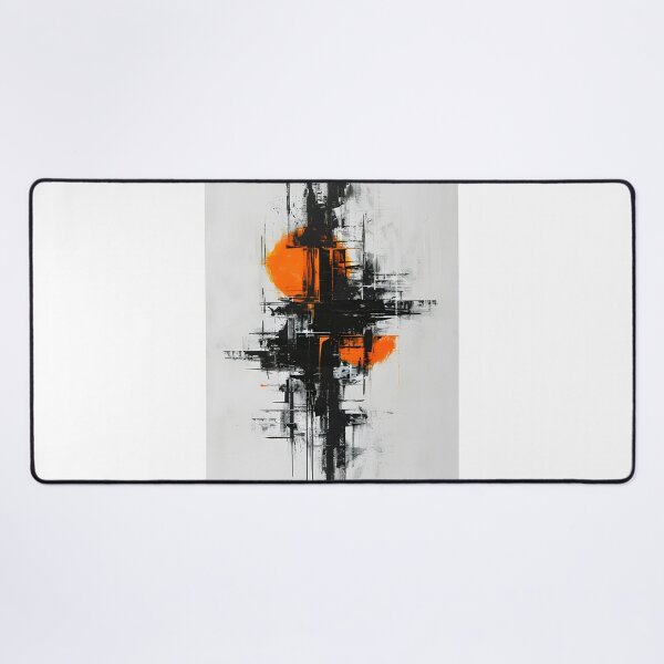 Item preview, Orange Pulse in Grayscale designed and sold by GodoAbstractArt.