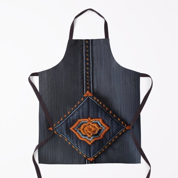 Item preview,  Jeans clothes, orange embroidered jeans 1 designed and sold by Kader101.