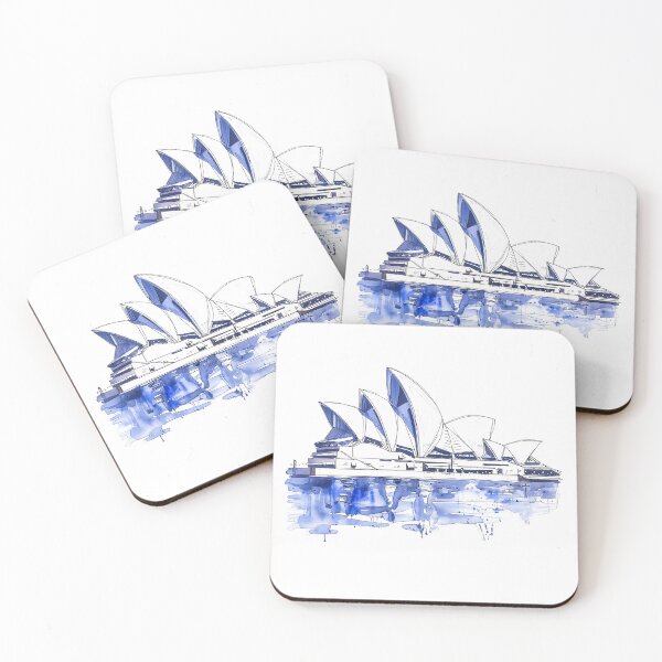 Item preview, Sidney Opera House Watercolour designed and sold by Kobi-PrintVibes.