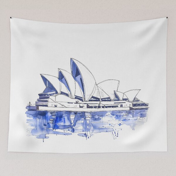 Item preview, Sidney Opera House Watercolour designed and sold by Kobi-PrintVibes.